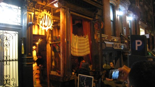 Mud Coffee on a Saturday night.